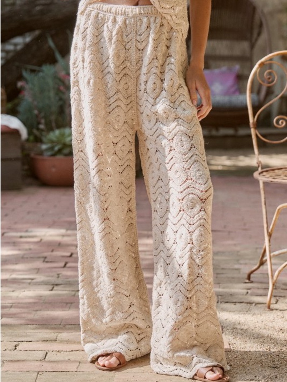 #112 New Crochet Wide-Leg Pants